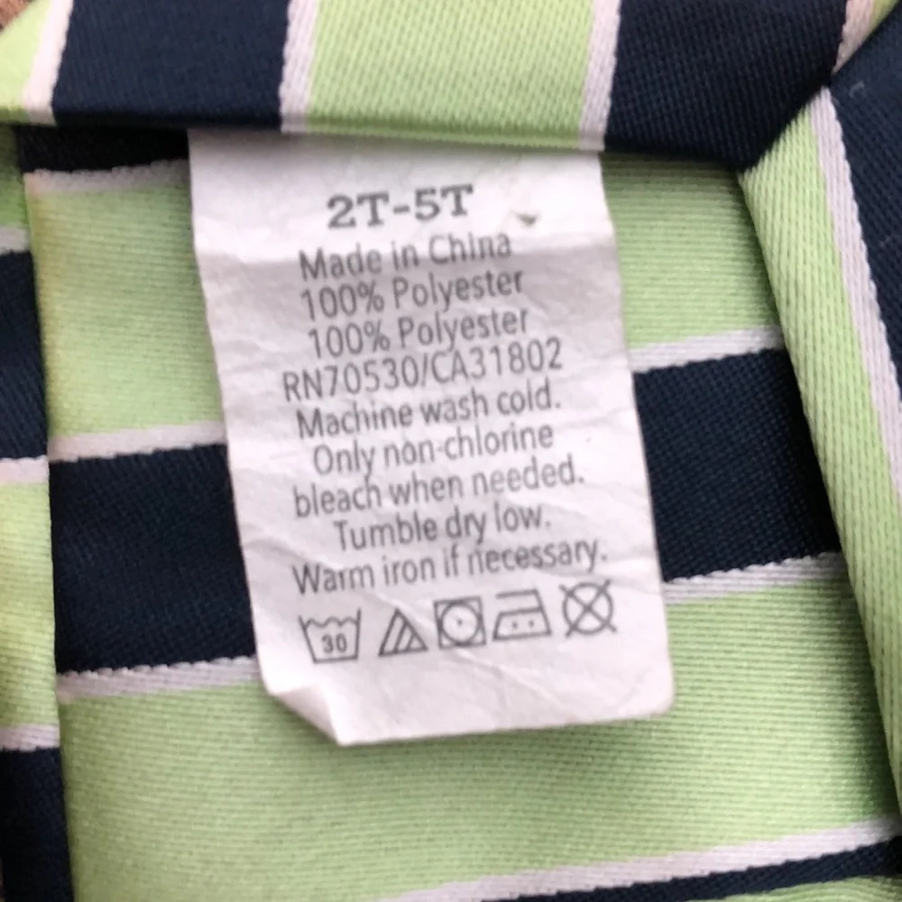 Gymboree Green and Blue Striped Tie, Size 2T-5T